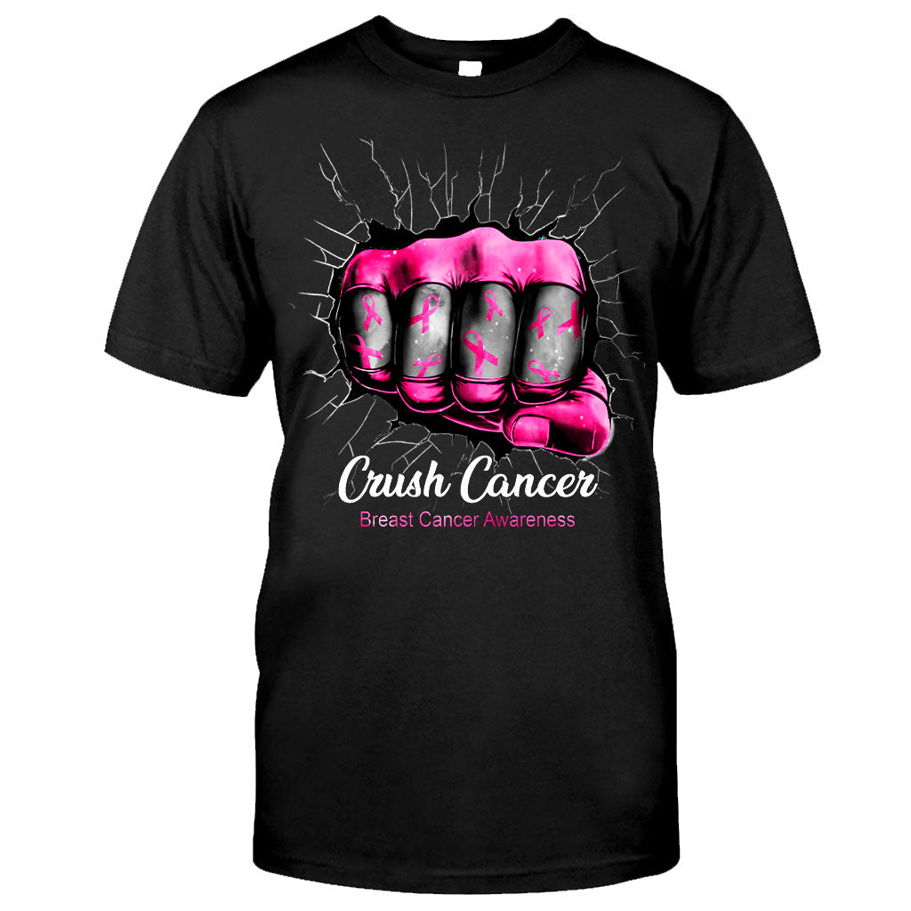 Écrasez le cancer - T-shirt et sweat à capuche de sensibilisation au cancer du sein 0822