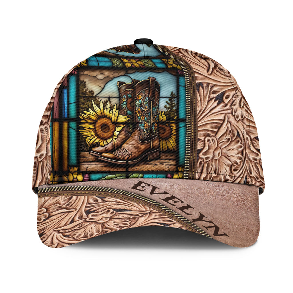 Vintage Country Boots Horses Lovers - Personalized Horse Classic Cap