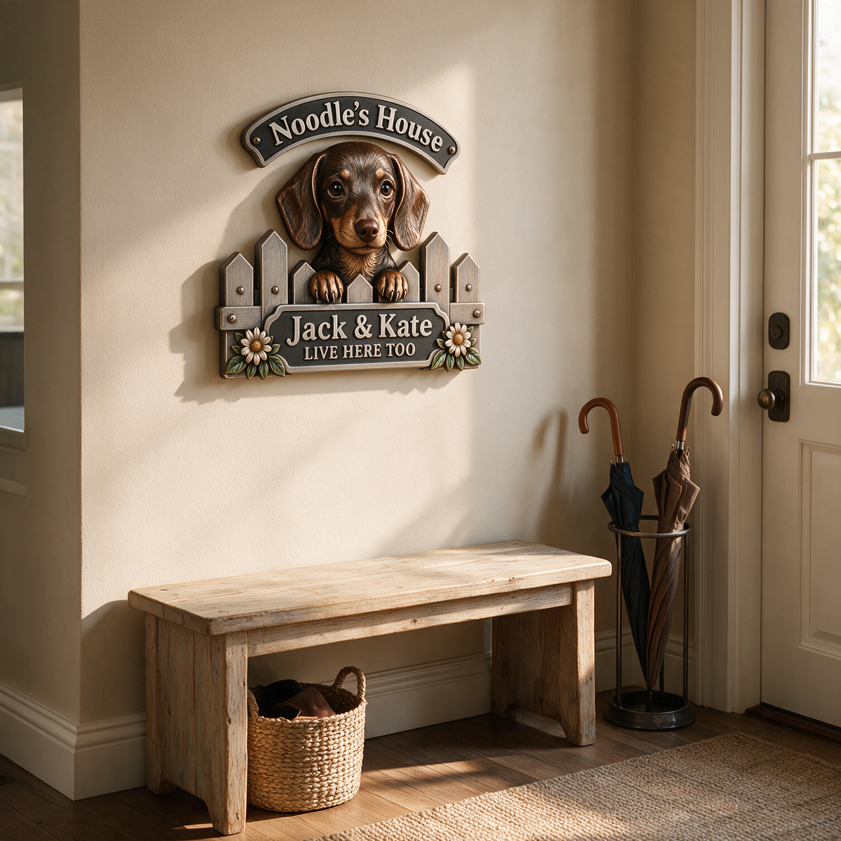 Personalized Custom Photo Dachshund 3D Cut Metal Sign - Dog Lover Gift for Home Decor