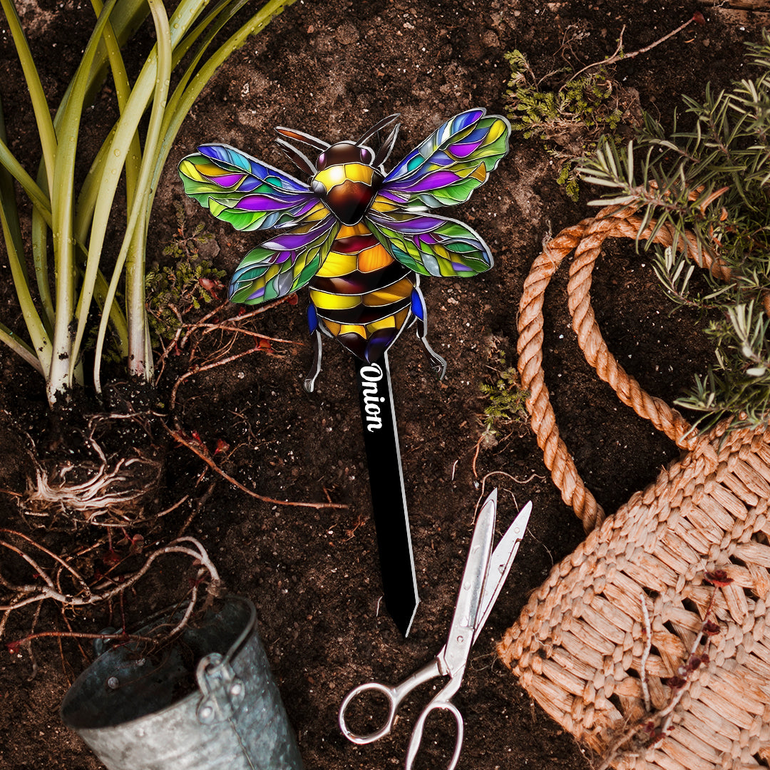 Stunning Hummingbird, Bee, Butterfly... - Personalized Gardening Plant Marker Stake