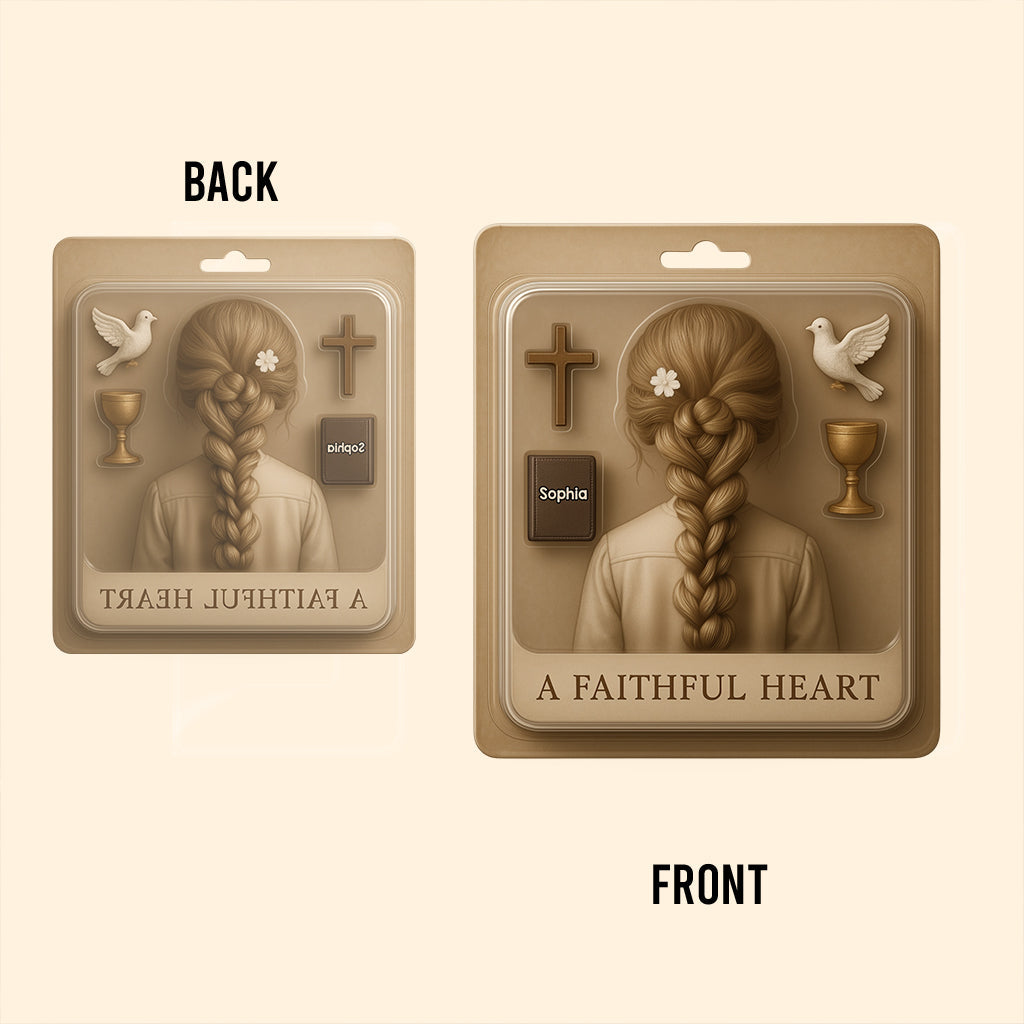 A Faithful Heart - Personalized Christian Custom Shaped Acrylic Plaque