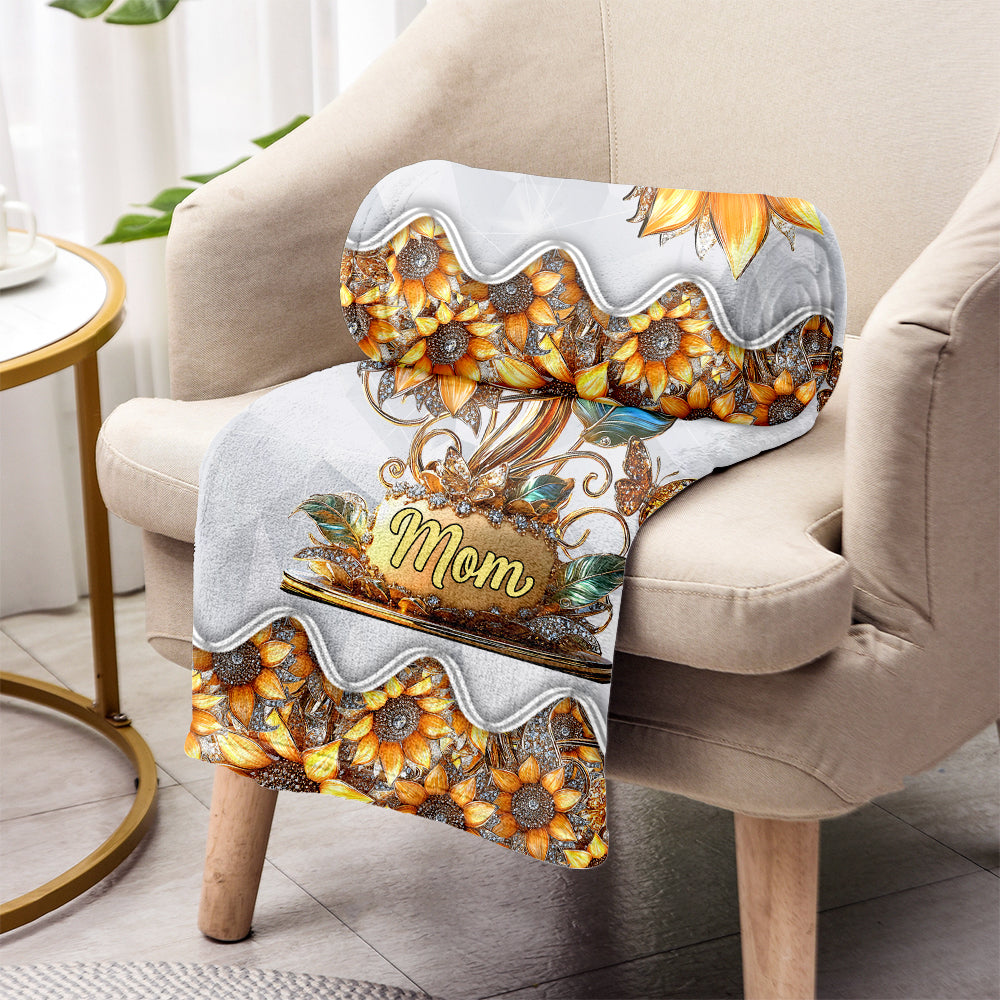 My Sunflower Garden Gift For Mom, Grandma - Personalized Mother Blanket