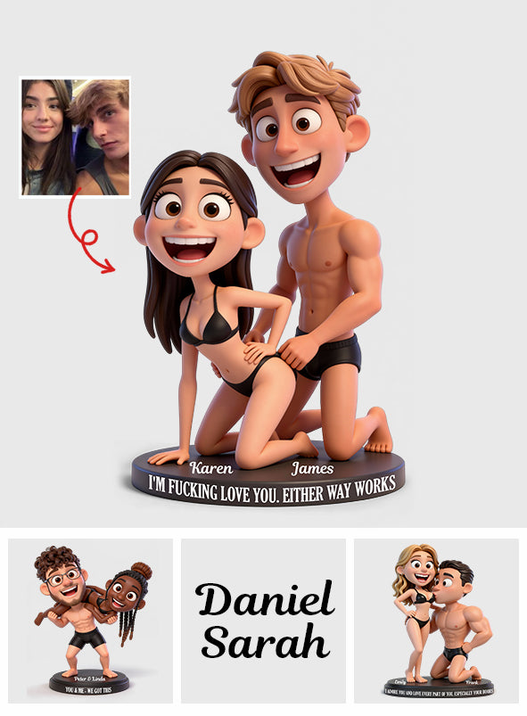 Naughty Couple - Personalized Couple Custom Shaped Acrylic Plaque