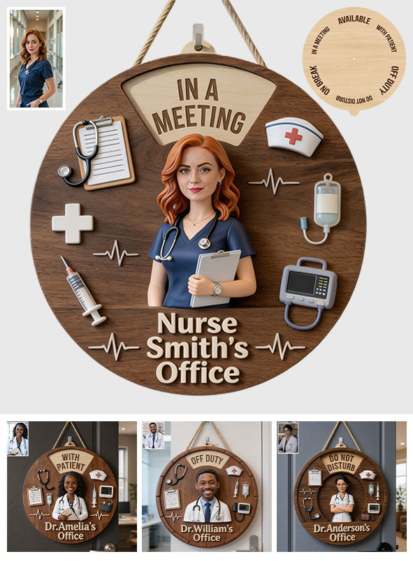 Bereit zu Pflegen - Personalisierte Krankenschwester Spinner-Schild