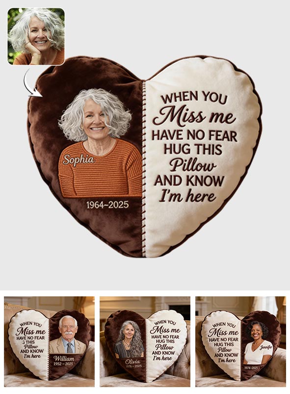 In Loving Memory - Personalized Memorial Faux Fur Shaped Pillow