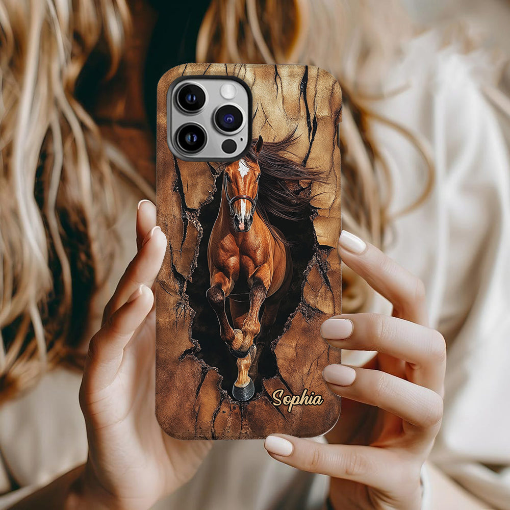 Horse Lovers - Personalized Horse Full Print Phone Case