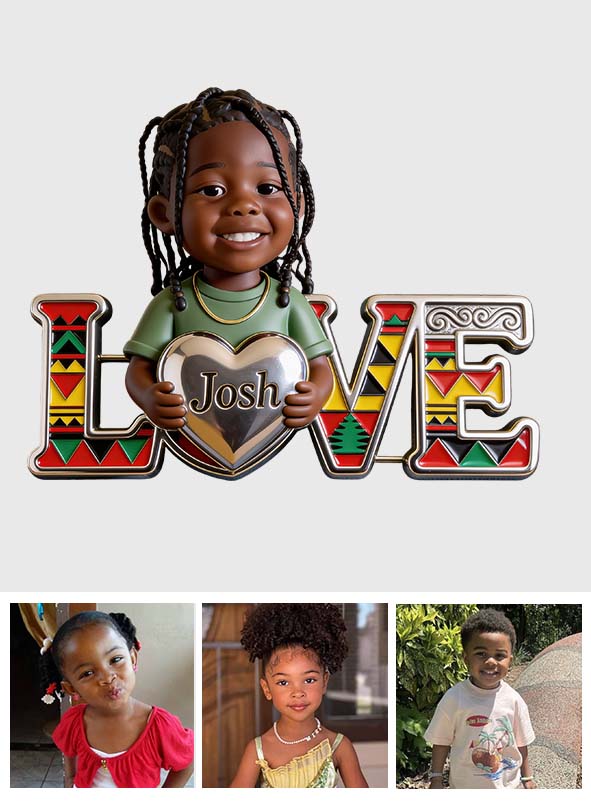 Stolzer Juneteenth - Personalisierte Kinder 3D Prägeemaille-Nadel