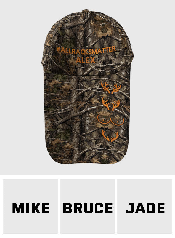 All Racks Matter Camo - Personalisierte Jagdmütze mit extra langem Schirm