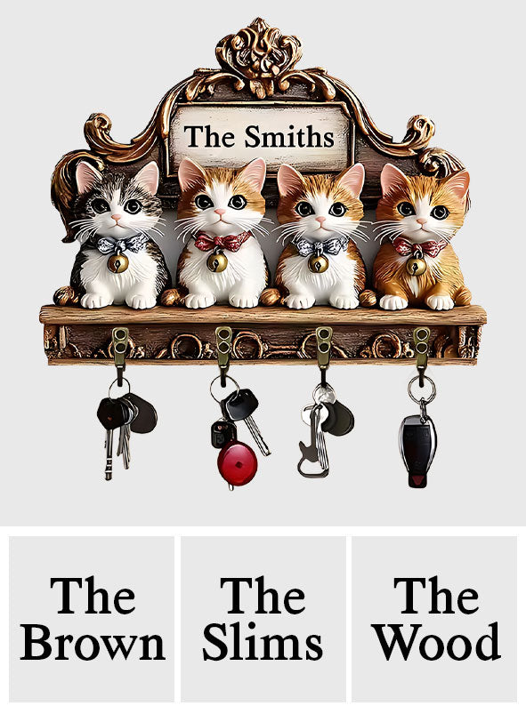 Welcome Home - Personalized Cat Custom Shaped Hanging Rack