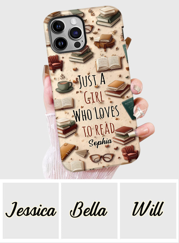 Just a Girl who Loves to Read - Personalized Book Full Print Phone Case
