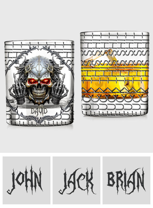F*ck This Sh*t - Personalized Skull Whiskey Glass