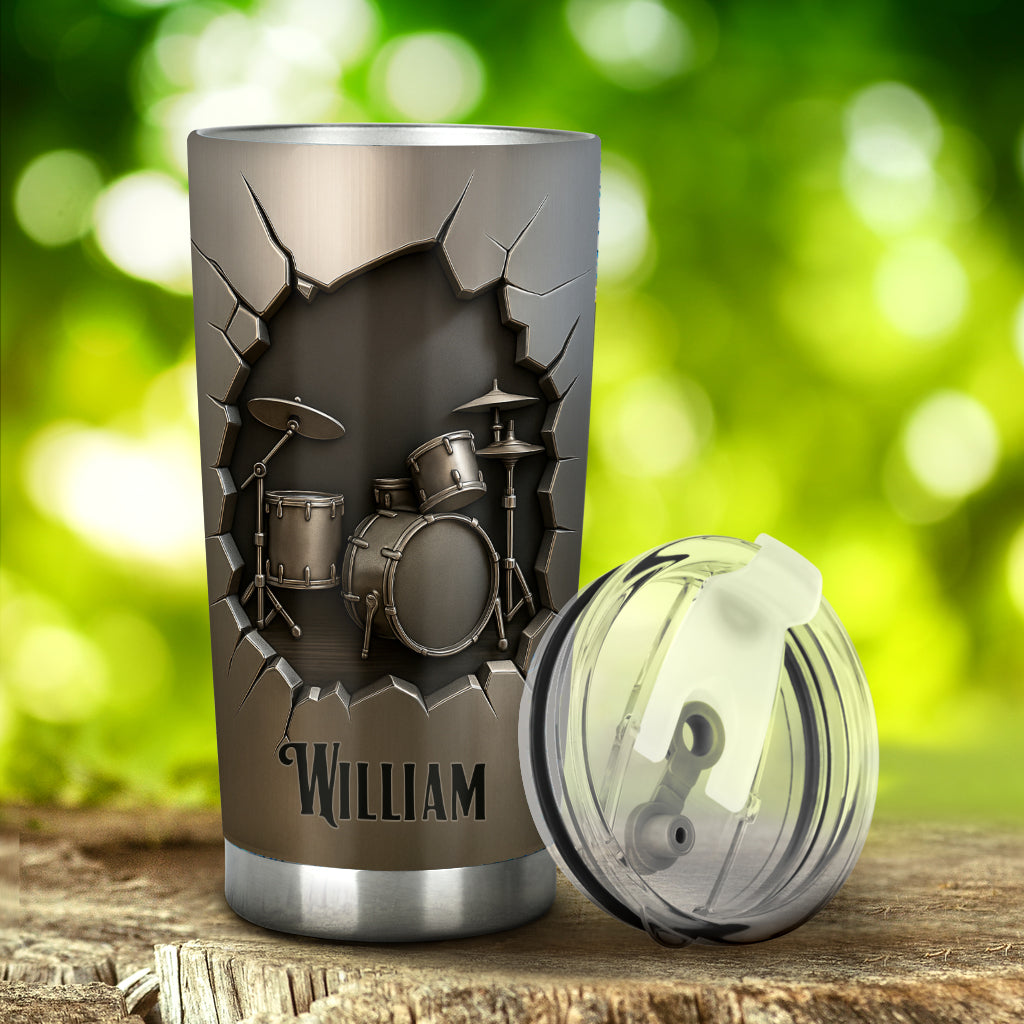 Strong Drummer - Personalized Drummer Tumbler