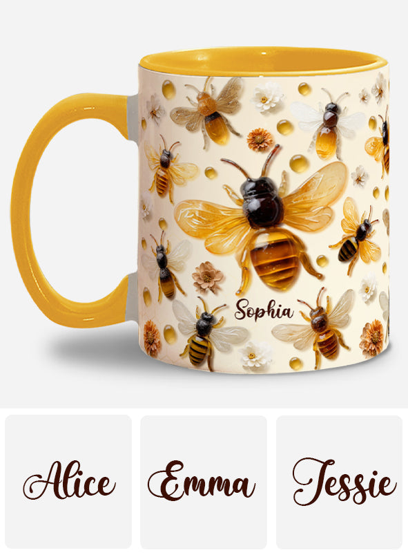 Crystal Bees - Personalized Bee Accent Mug
