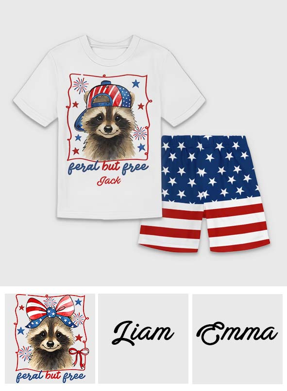 Feral But Free - Personalized Kid T-shirt & Shorts