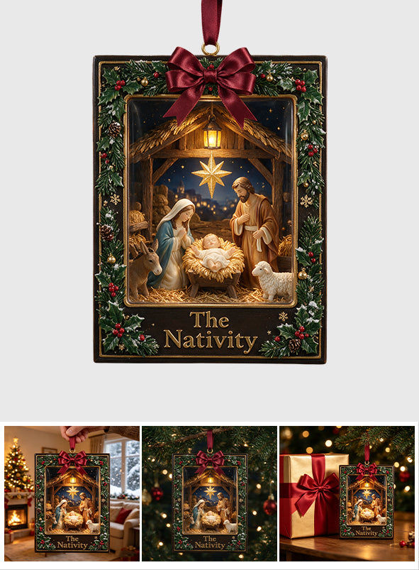Die Krippe - Personalisierbarer Christlicher Ornament