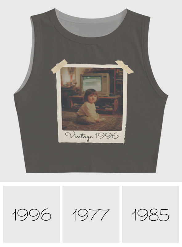 Birthday Gift Idea - Personalized Birthday Crop Tank Top