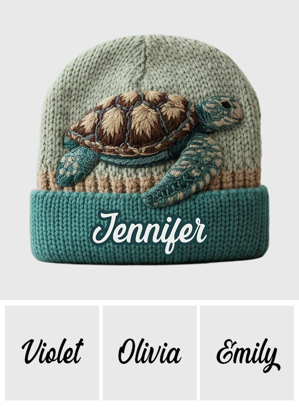 Beautiful Turtle - Personalized Turtle Beanie Hat