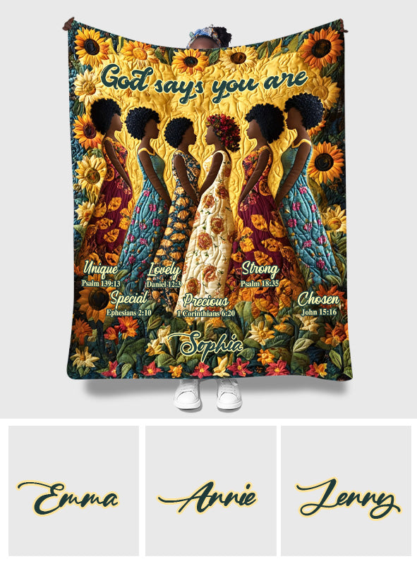 Gott sagt, du bist es – Personalisierte Decke für Afroamerikaner