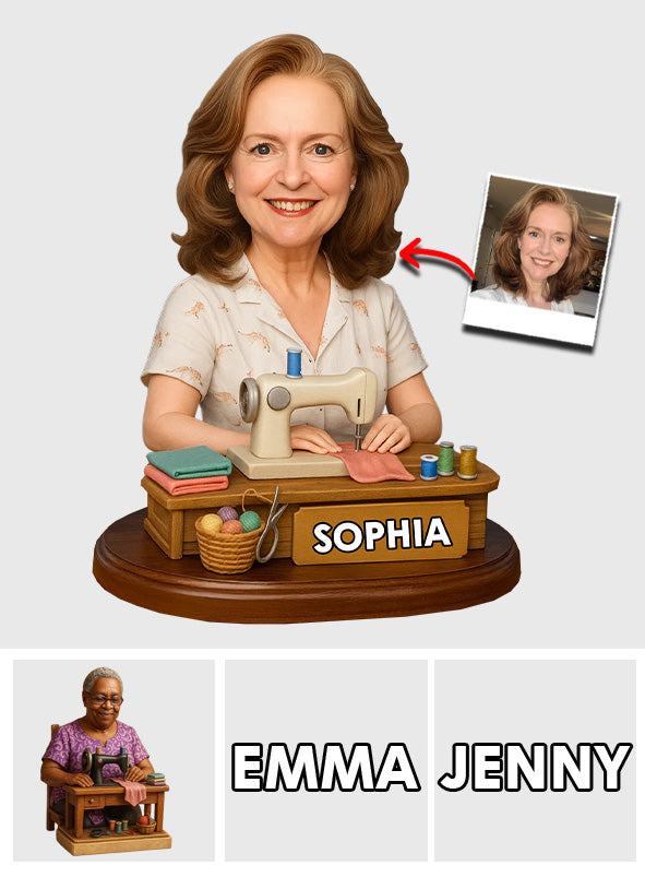 Just A Woman Who Loves Sewing - Personalized Sewing Custom Shaped Acrylic Plaque