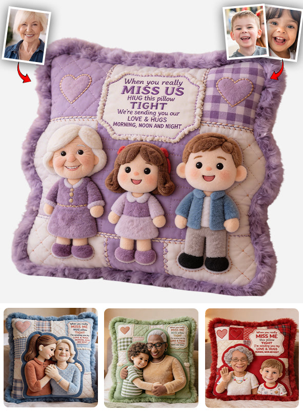 Hug This Pillow - Personalized Long Distance Premium Faux Fur Pillow