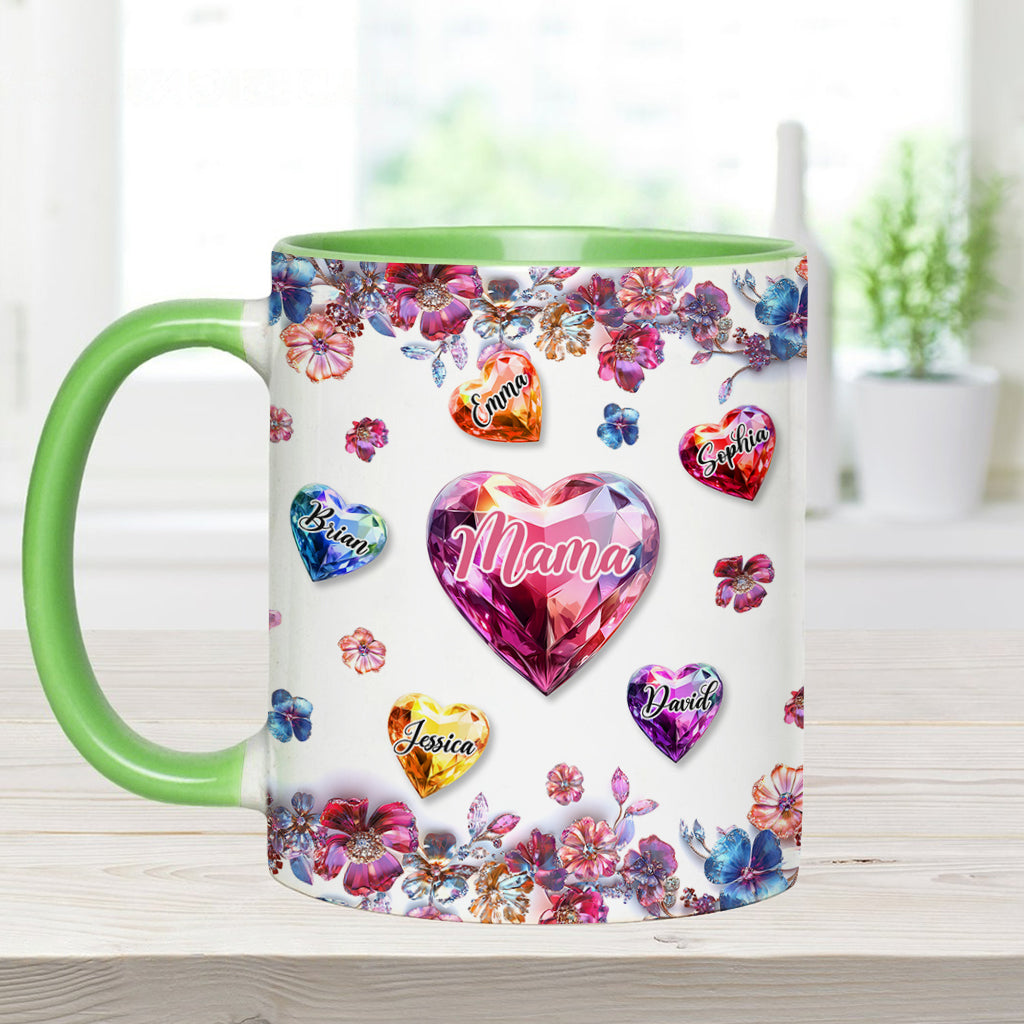A Mother Holds Her Children's Hands - Personalized Mother Accent Mug