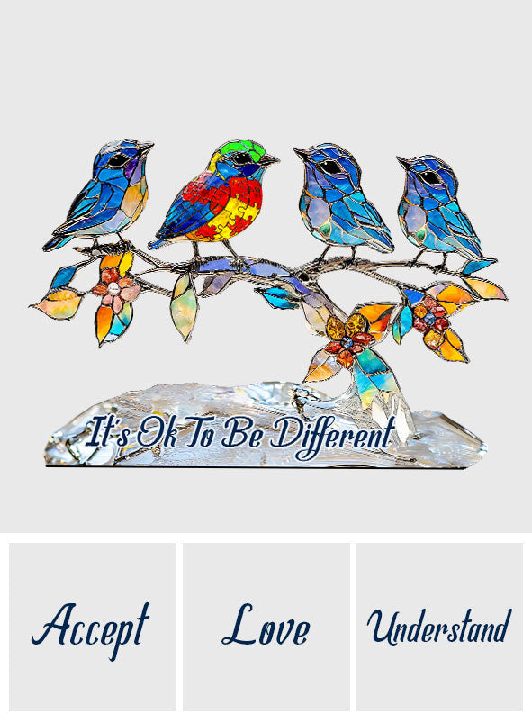 It's Ok To Be Different - Personalized Autism Awareness Custom Shaped Acrylic Plaque