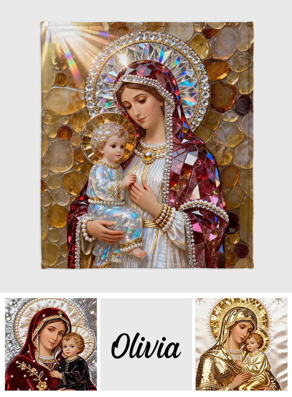 The Queen Of Heaven - Personalized Christian Blanket