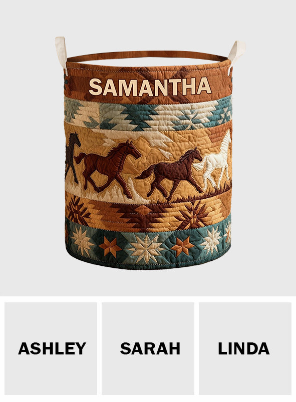 The Spirit Of The Wild - Personalized American Indian Storage Basket