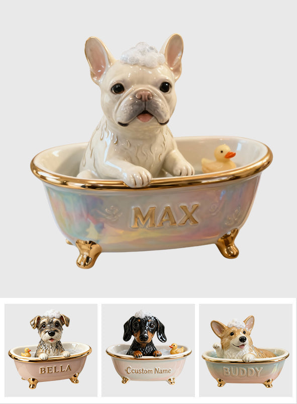 Lovely Dog Cat Pet Lovers Bathroom Decor - Personalized Dog Custom Shaped Acrylic Plaque