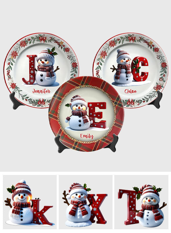 Merry Christmas - Personalized Family Ceramic Round Plate
