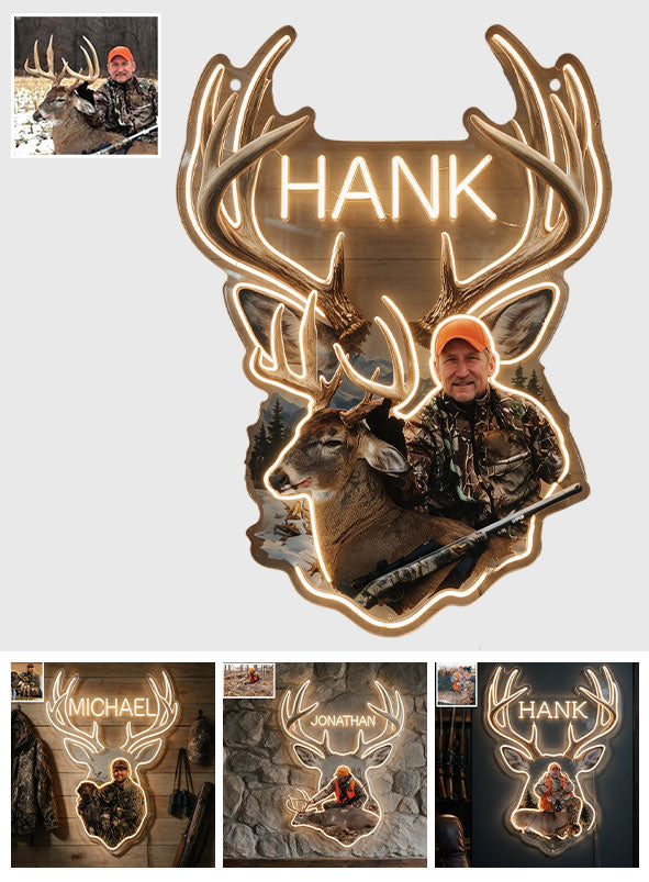 Custom From Any Photo - Personalized Hunting Neon LED Light Sign