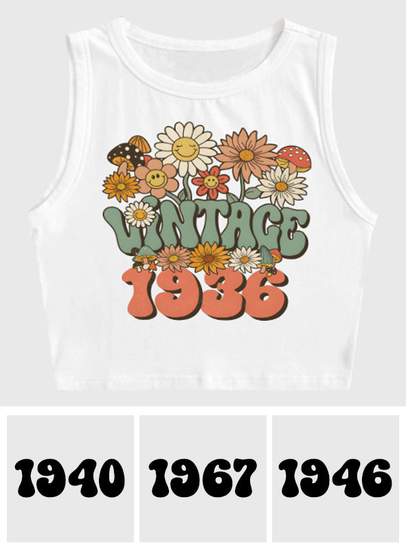 Birthday Gift - Personalized Birthday Crop Tank Top