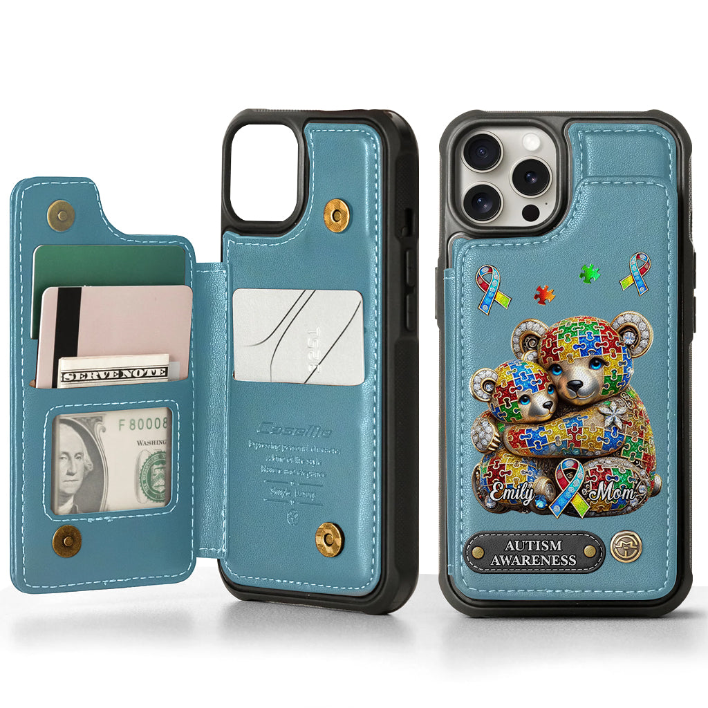 Strong Mama - Personalized Autism Awareness Wallet Phone Case