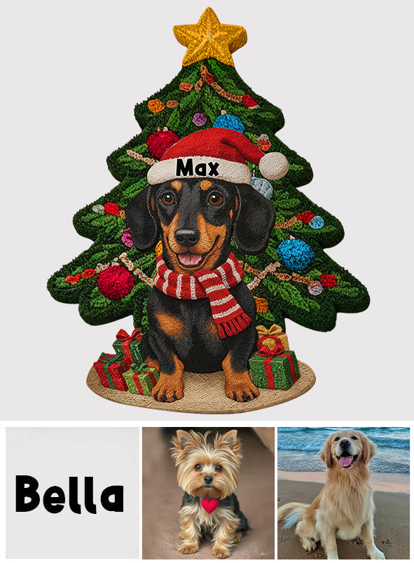 Christmas Dog - Personalized Dog Non-Slip Tufted Rug
