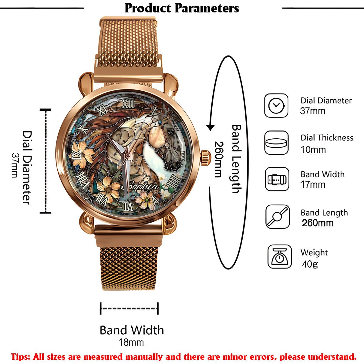 Horse Girl - Personalized Horse Women Hand Watch