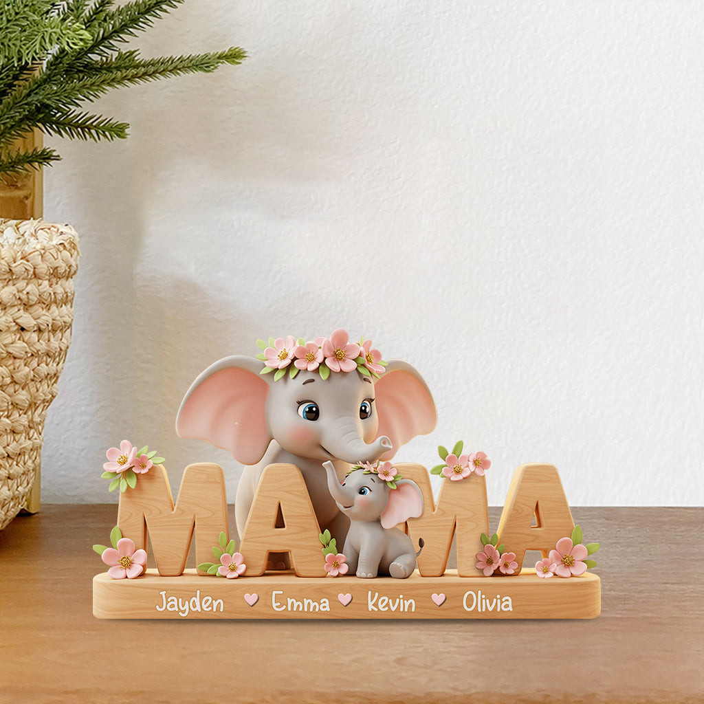 Best Mom/ Grandma Ever - Personalized Mother Custom Shaped Acrylic Plaque