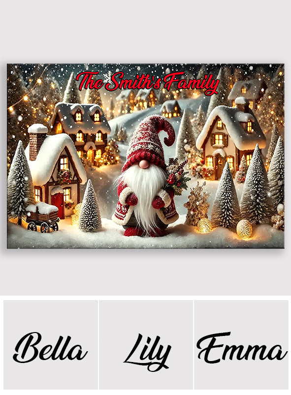 Christmas Gnome - Personalized Christmas Doormat