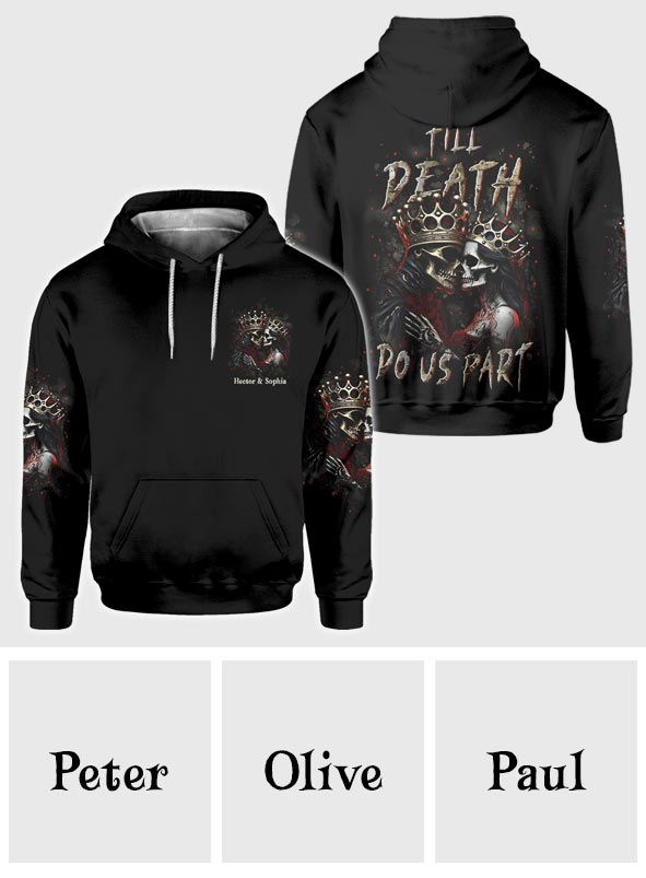 Till Death Do Us Part - Personalized Couple All Over Shirt