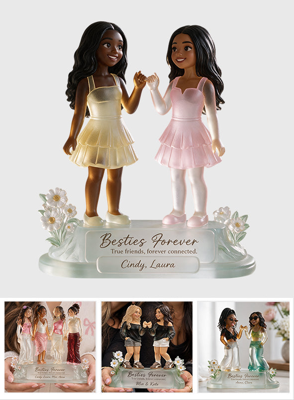 Besties Forever - Personalized Bestie Custom Shaped Acrylic Plaque
