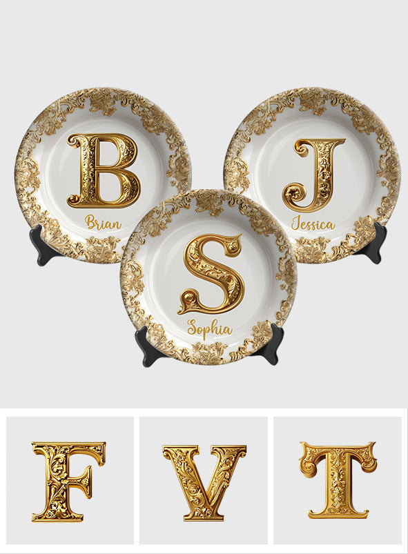 Frohe Weihnachten – Personalisierter runder Keramikteller für die Familie