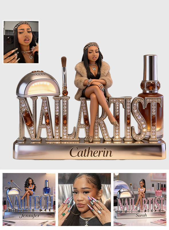 Nail Artist - Personalized Nail Salon Custom Shaped Acrylic Plaque