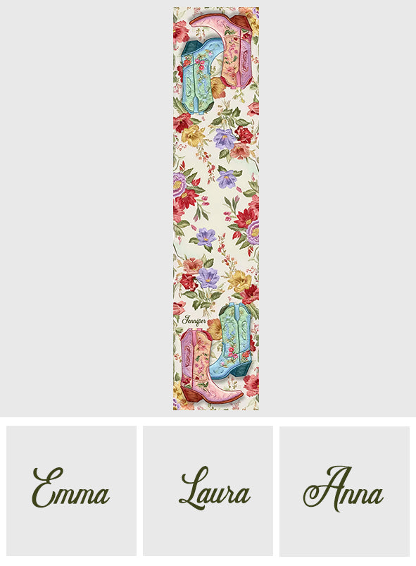 Esprit Cowgirl - Chemin de table personnalisé Cowgirl Spirit