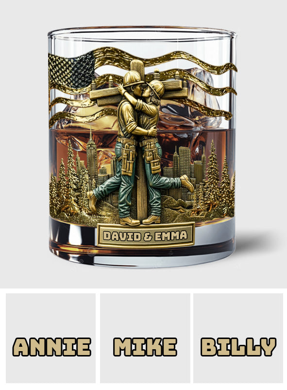 Lineman & Linewoman Legacy Glass - Personalized Lineman Whiskey Glass