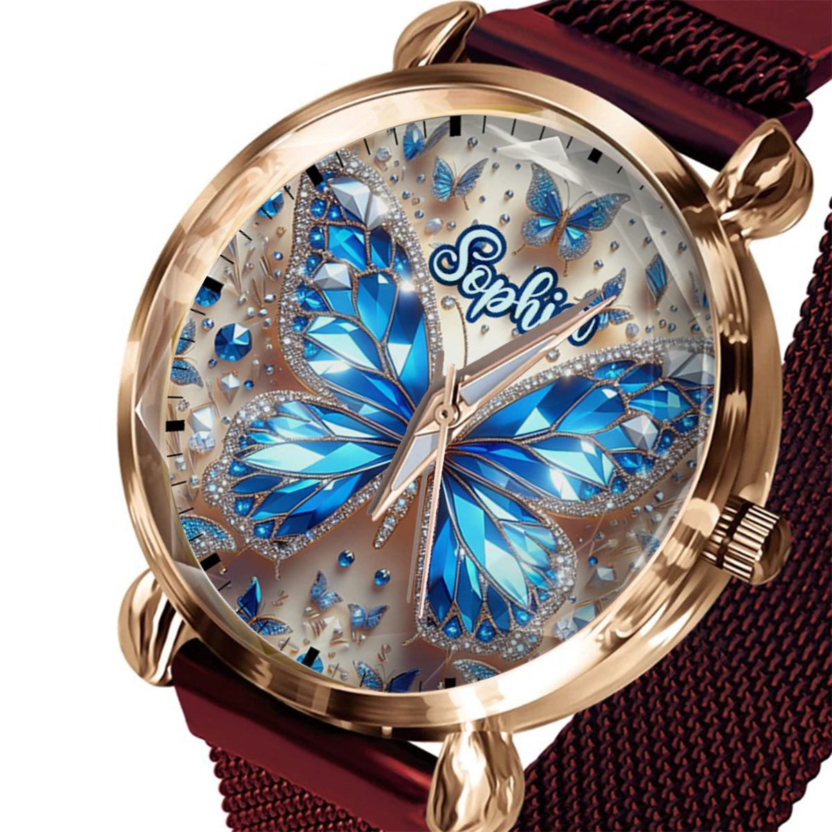 Beautiful Butterflies - Personalized Butterfly Women Hand Watch