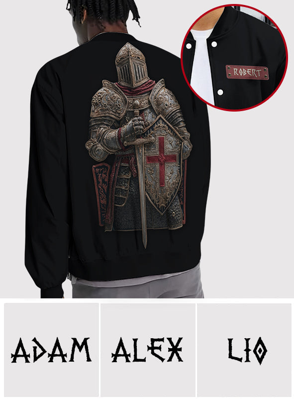 Ritter Gottes – Personalisierte christliche Collegejacke