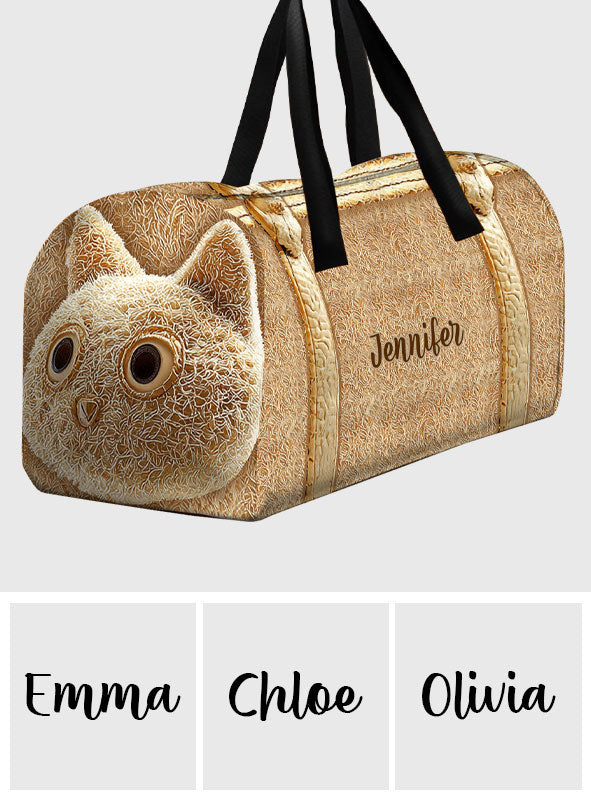 Cute Cat - Personalized Cat Duffle Bag