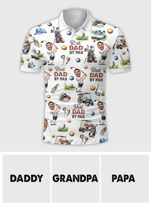 Meilleur papa golfeur selon le par - Polo de golf personnalisé