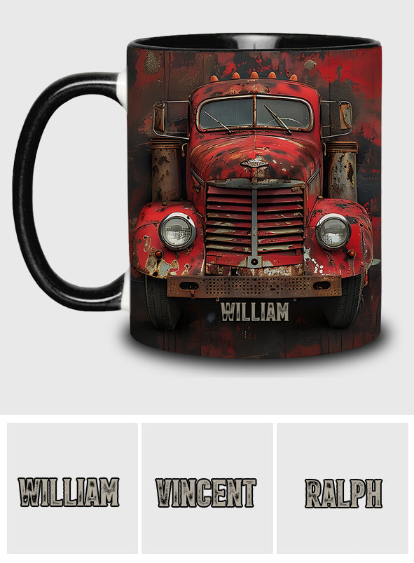 Red Truck - Personalized Trucker Accent Mug