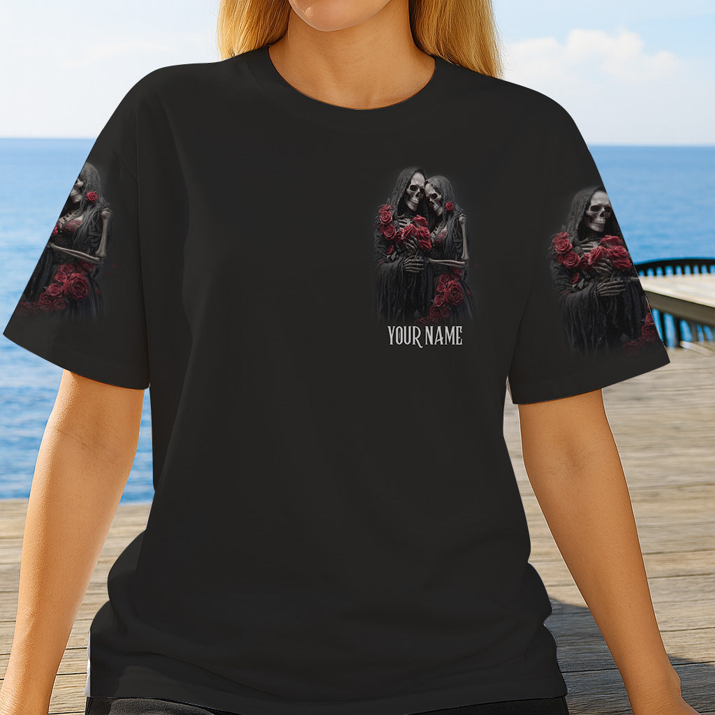 Till Death Do Us Part - Personalized Skull All Over Shirt