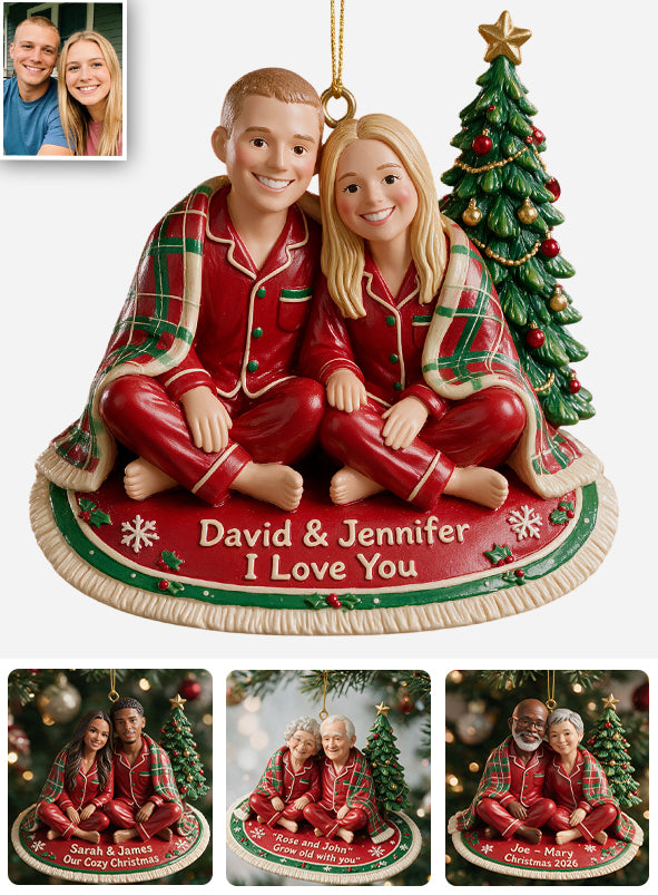 Our Cozy Christmas - Personalized Couple Premium 3D Ornament